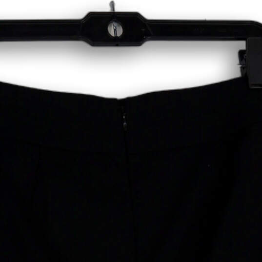 Womens Black Back Zip Knee Length Straight & Pencil Skirt Size 4P image number 4