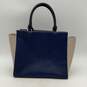 Kate Spade Womens White Blue Inner Pockets Double Top Handle Handbag Purse image number 2