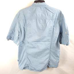 Armani Exchange Men Blue Snap Short Sleeve Top L alternative image