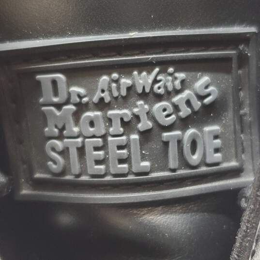 DR MARTENS Air Wair 10966 Steel Toe Black Leather Boots M5/ W6 image number 6