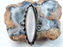 Artisan Randall Endito Signed 925 Mother Of Pearl Ring 5.6g