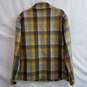 Pendleton yellow gray plaid wool shirt jacket M image number 3