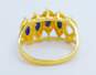 14K Yellow Gold Lapis Multi Stone Tiered Ring 2.4g image number 2