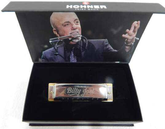 Hohner Brand Billy Joel Signature Series Model Key of C Harmonica w/ Original Box image number 1