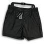 NWT Womens Black Pleated Slash Pocket Elastic Waist Chino Shorts Size 14 image number 1