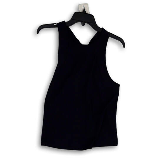 Womens Blue Sleeveless Back Key Hole Wide Strap Pullover Tank Top Size M image number 2