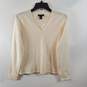 Ann Taylor Women Ivory Sweater M NWT image number 1