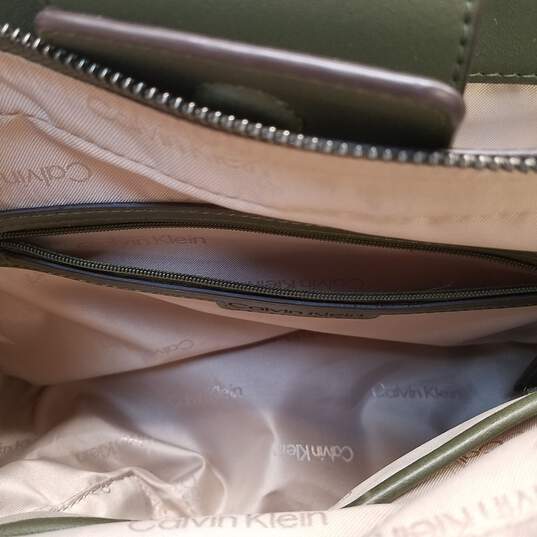Calvin Klein Charlie Triple Compartment Satchel Green image number 3