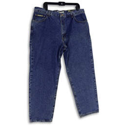 NWT Mens Blue Denim Medium Wash Relaxed Fit Straight Leg Jeans Size 44x30