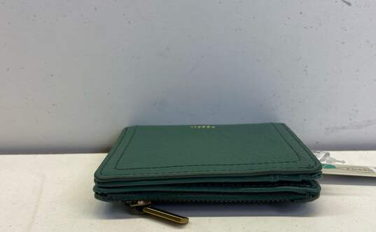 Fossil Bi Fold Wallet Green Leather image number 4