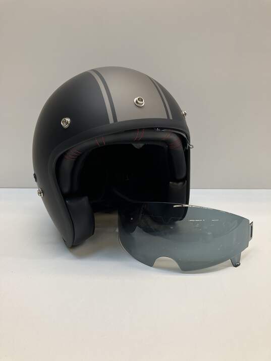 GLX AR15-2  Black Motorcycle Helmet Sz. L image number 1