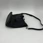 Womens Black Leather Detachable Strap Inner Pockets Charm Shoulder Bag Purse image number 4