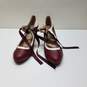 Lulu Hun Red Lace-Up Stiletto Heels Sz 8 image number 2
