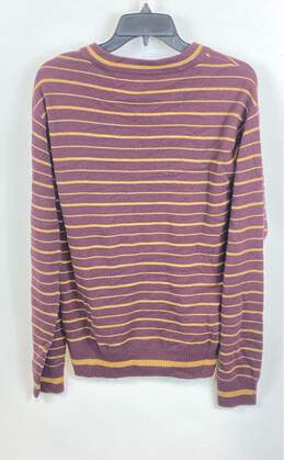 NWT Penguin Men Purple Striped V-Neck Long Sleeve Pullover Sweater Size Large alternative image