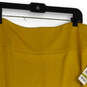 NWT Womens Yellow Flat Front Back Zip Straight & Pencil Skirt Size 14 image number 3