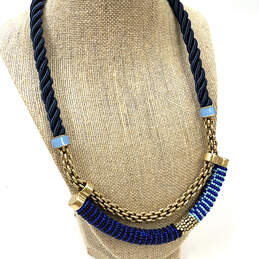 Designer Stella & Dot Multicolor Marine Collar Seed Beaded Chain Necklace