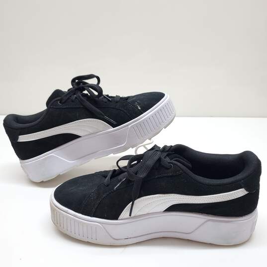 Puma Karmen Black White Gold Women Casual Platform Shoes Sneakers Size 9.5 image number 1