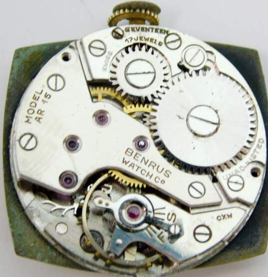 Men's Vintage Benrus 14K Gold Case 17 Jewels Shock Absorber Wrist Watch 42.0g image number 5