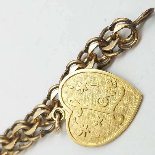 Gold Filled 2-Charm Bracelet Scrap 22.2g image number 3