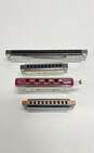 Harmonica Bundle Lot of 4 with Case Hohner image number 2