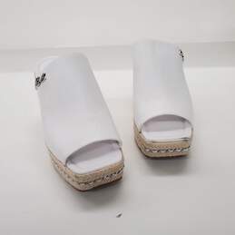 Karl Lagerfeld Paris Women's Corissa White Wedge Sandals Size 6.5M alternative image