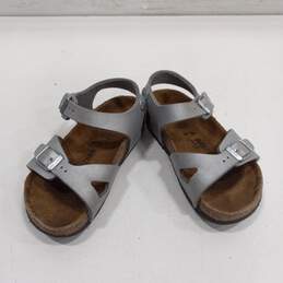 Birkenstock Girls Silver Sandals Size 26