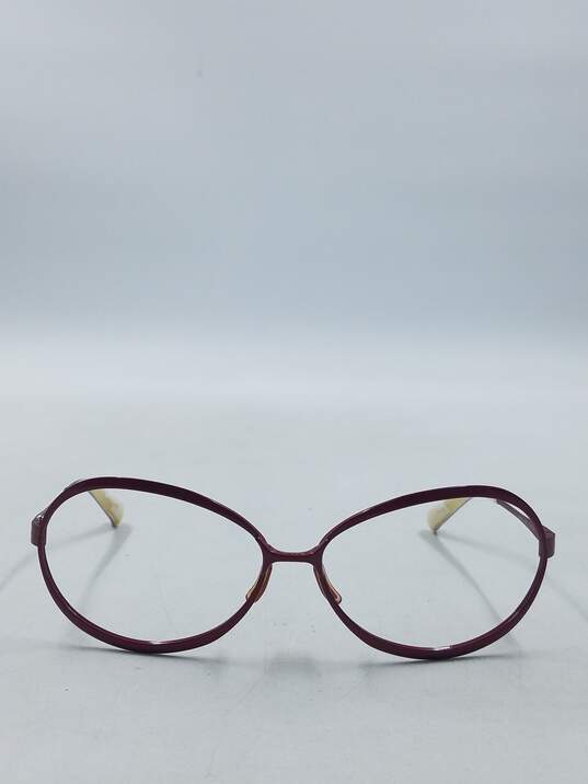 Paul Smith Burgundy Oval Eyeglasses image number 1