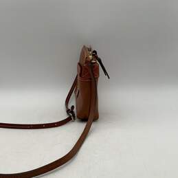 Dooney & Bourke Womens Brown Leather Zipper Adjustable Strap Crossbody Bag Purse alternative image