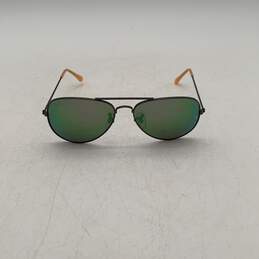 Ray Ban Mens Gray Orange UV Protection Full Rim Aviator Sunglasses with Case alternative image