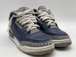 Boys Air Jordan 3 Retro Blue Gray White Lace-Up Basketball Shoes Size 3.5Y alternative image