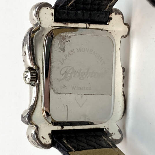 Designer Brighton Daytona Black Leather Strap Analog Dial Quartz Wristwatch image number 5