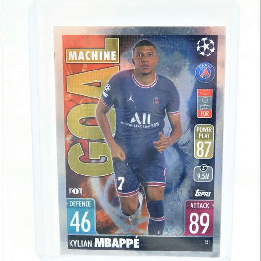2021-22 Kylian Mbappe Topps Attax UCL Goal Machine image number 1