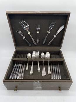 Wm. Rogers Silver Tone Retroneu Variety Flatware Sets With Case W-0507533-H