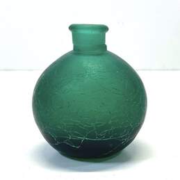 2 Vintage Perfume Bottles ZECCHIN Stain Glass & Green Cracked Art Bottles alternative image