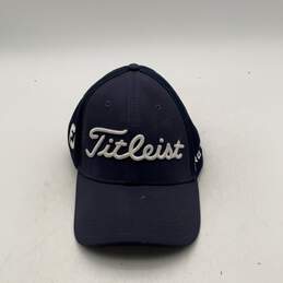 Titleist Mens Pro V1 Blue White Fitted Perforated Trucker Hat Size M/L