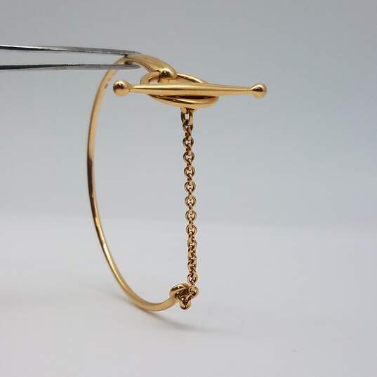 Hermes 14k Gold Filet D'Or Toggle Bracelet 11.9g image number 8