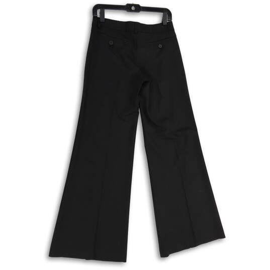 NWT Womens Black Flat Front Slash Pocket Flared Leg Ankle Pants Size 2 image number 2