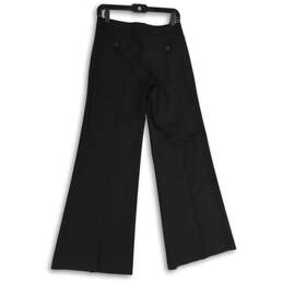NWT Womens Black Flat Front Slash Pocket Flared Leg Ankle Pants Size 2 alternative image