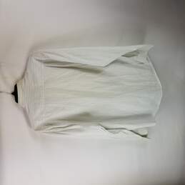Valentino Uomo Men White Pinstriped Long Sleeve Button Up 16 1/2 alternative image