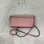 Womens Pink Leather Inner Pockets Snap Fold Over Crossbody Bag image number 3