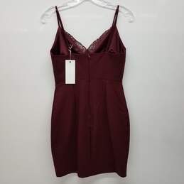 Lush Bodycon Mini Dress - Burgundy alternative image