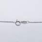 Sterling Silver Melee Diamond Pendant On 17 1/4" Necklace 4.7g image number 5