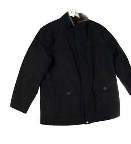 Mens Black Andrew Marc Long Sleeve Windbreaker Jacket Size XL