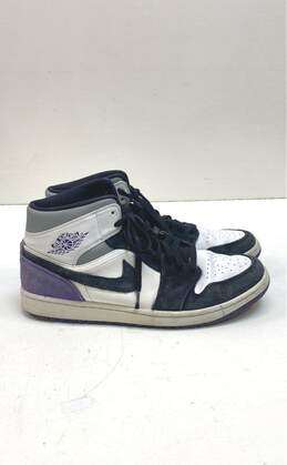 Air Jordan 1 Mid SE 'Varsity Purple' Multicolor Athletic Shoes Men's Size 11.5