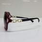 AUTHENTICATED COACH HC8145 'MILKY BLACK CHERRY' SUNGLASSES image number 4