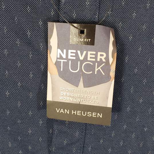 Van Heusen Men Blue Polo Shirt XL NWT image number 4