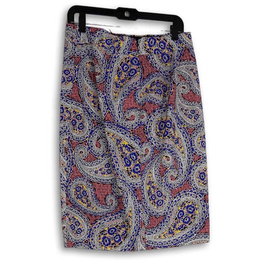 NWT Womens Multicolor Paisley Elastic Waist Straight & Pencil Skirt Size 8 image number 2