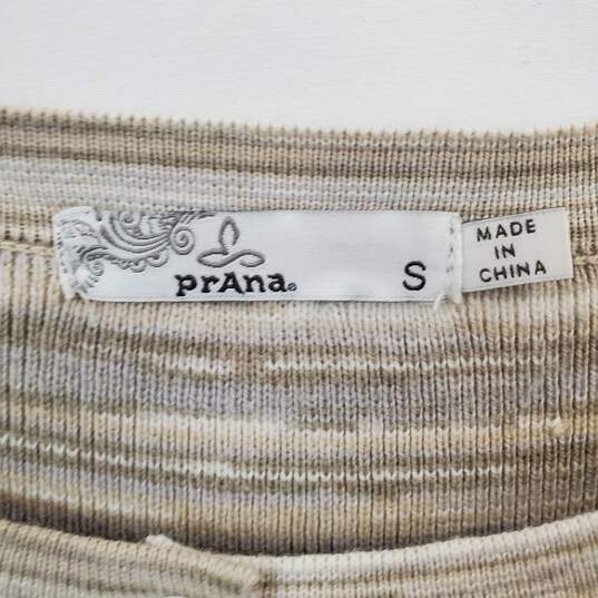 PrAna Beige Knit Long Sleeve Midi Dress WM Size S image number 3