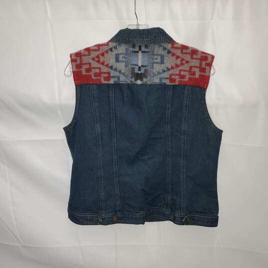 Pendleton Wool/Cotton Button Up Denim Vest Jacket Size M image number 2