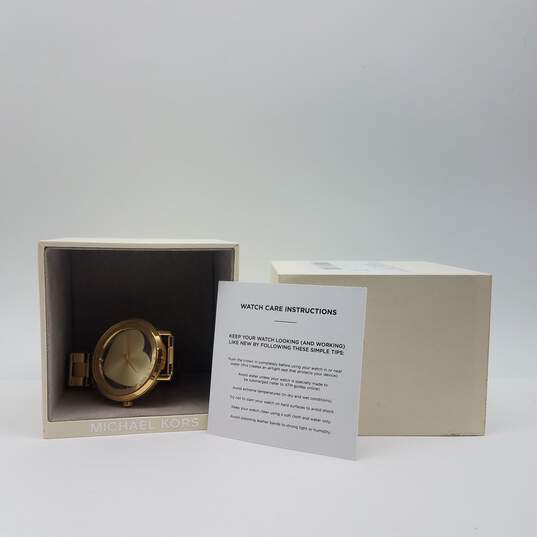 Michael Kors 37mm Gold Tone Case Clear Heart Dial Unisex Stainless Steel Quartz Watch image number 5